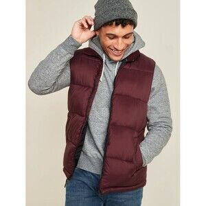 NWOT Old Navy Frost Free Quilted Puffer Vest Maroon- Men's Size XL